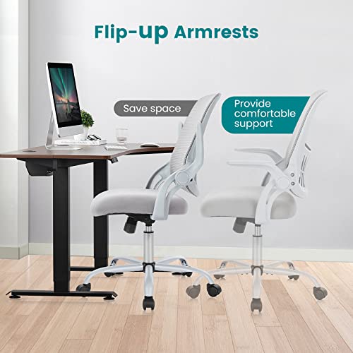 Ergonomic Mid-Back Swivel Desk Chair with Wheels Q37082