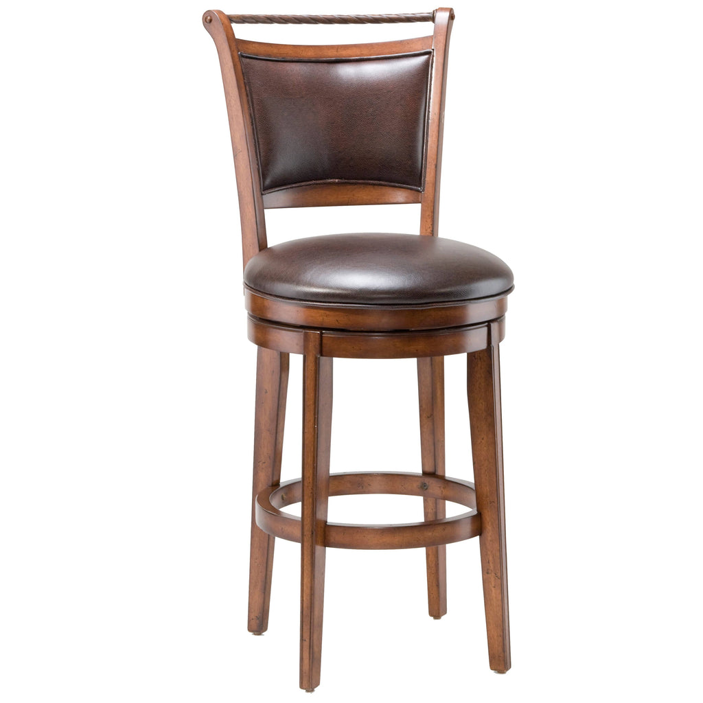 Swivel Counter Stool, Medium Brown Cherry K316281