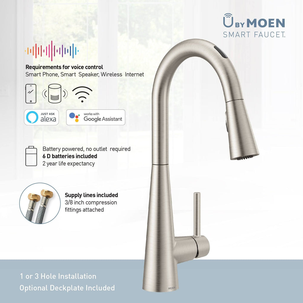 Chrome One-Handle Pulldown Kitchen Faucet D66137