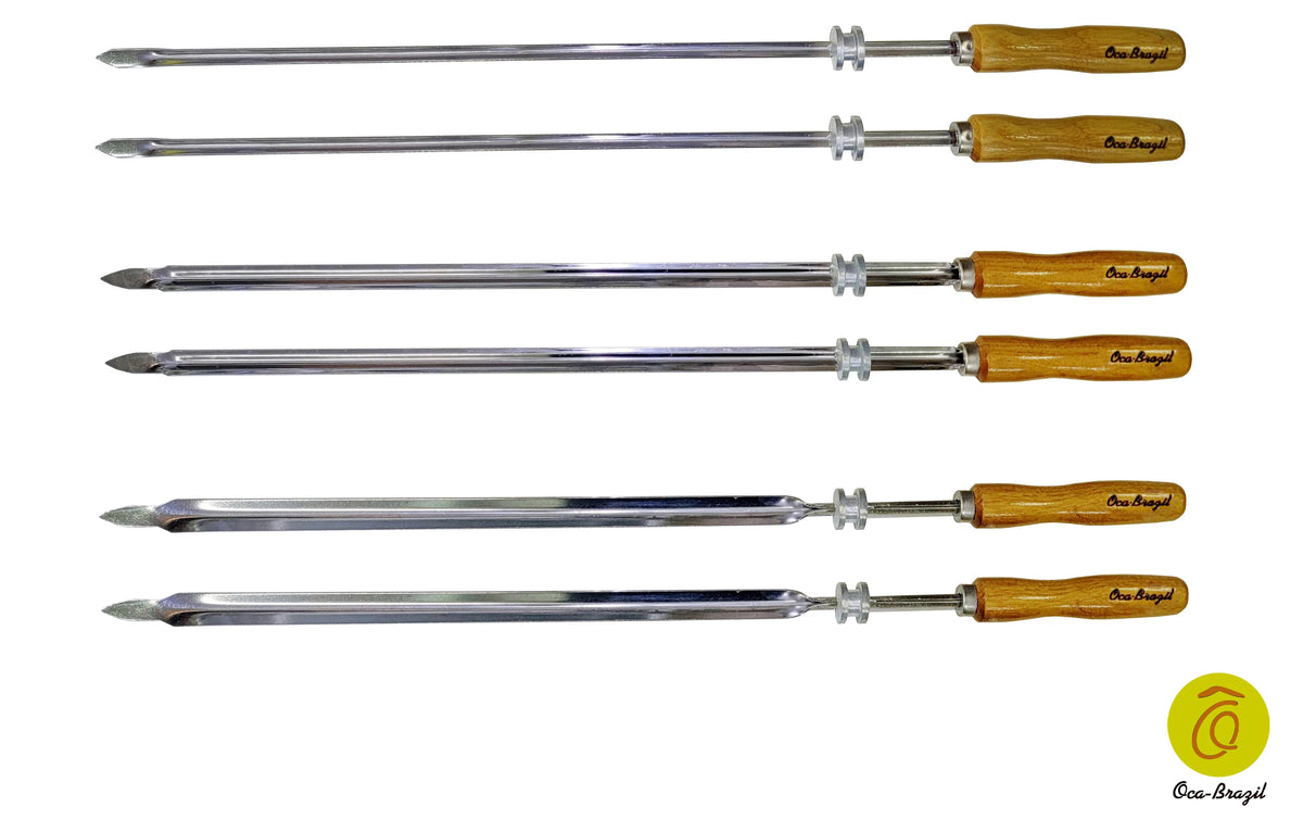 Set of 6 Brazilian Skewers 28" K3910