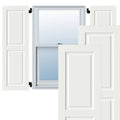 12x22W x 61x22H Exterior Composite Raised Panel Shutters (Per Pair), Unfinished S19100