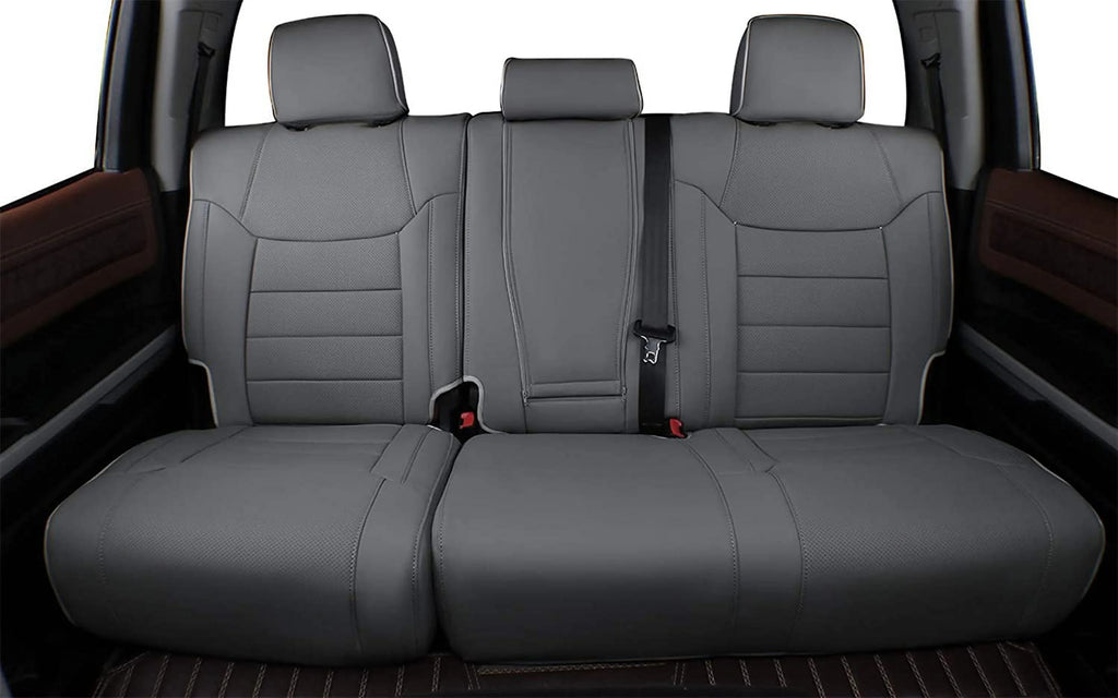 Custom Fit Leatherette Car Seat Covers Full Set Gray T173417