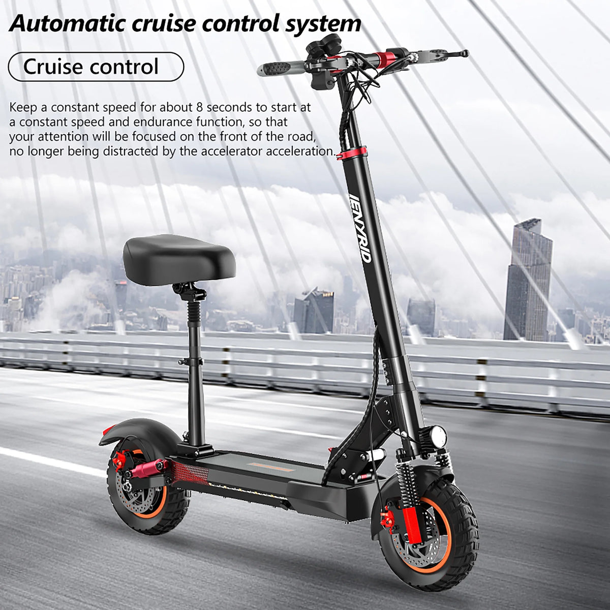 Foldable Electric Scooter with Seat G660356