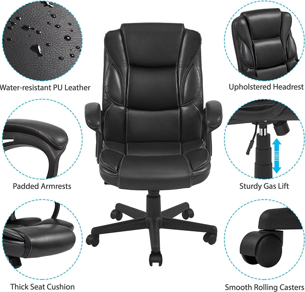 High Back Wide Seat PU Leather Office Chair F1661