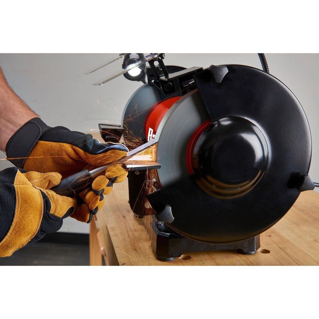 8 in. Variable-Speed Bench Grinder with LED Work Light H78900