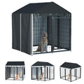 Black 600D Heavy Duty Waterproof Dog Kennel Cover W5021