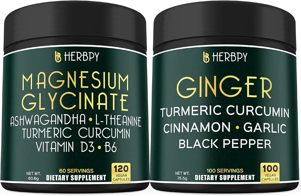 Magnesium Glycinate & Ginger Supplement Bundle O4653