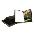 Black Clamshell Portfolio Print Box with White Lining D342