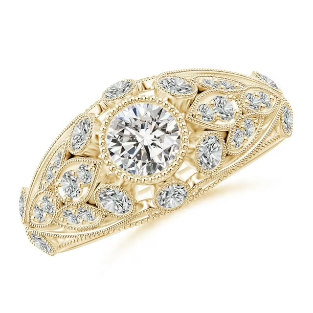 Vintage Ring 14K Yellow Gold Lab Grown Diamond Z5457