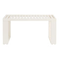 Outdoor Wooden Coffee Table with Slatted Top in White W19933