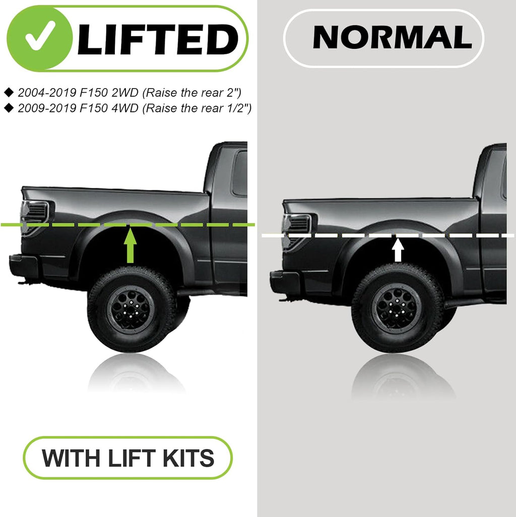 2 inch Rear Leveling Kit with Extended U Bolts Pickup Pack of 2 R5447
