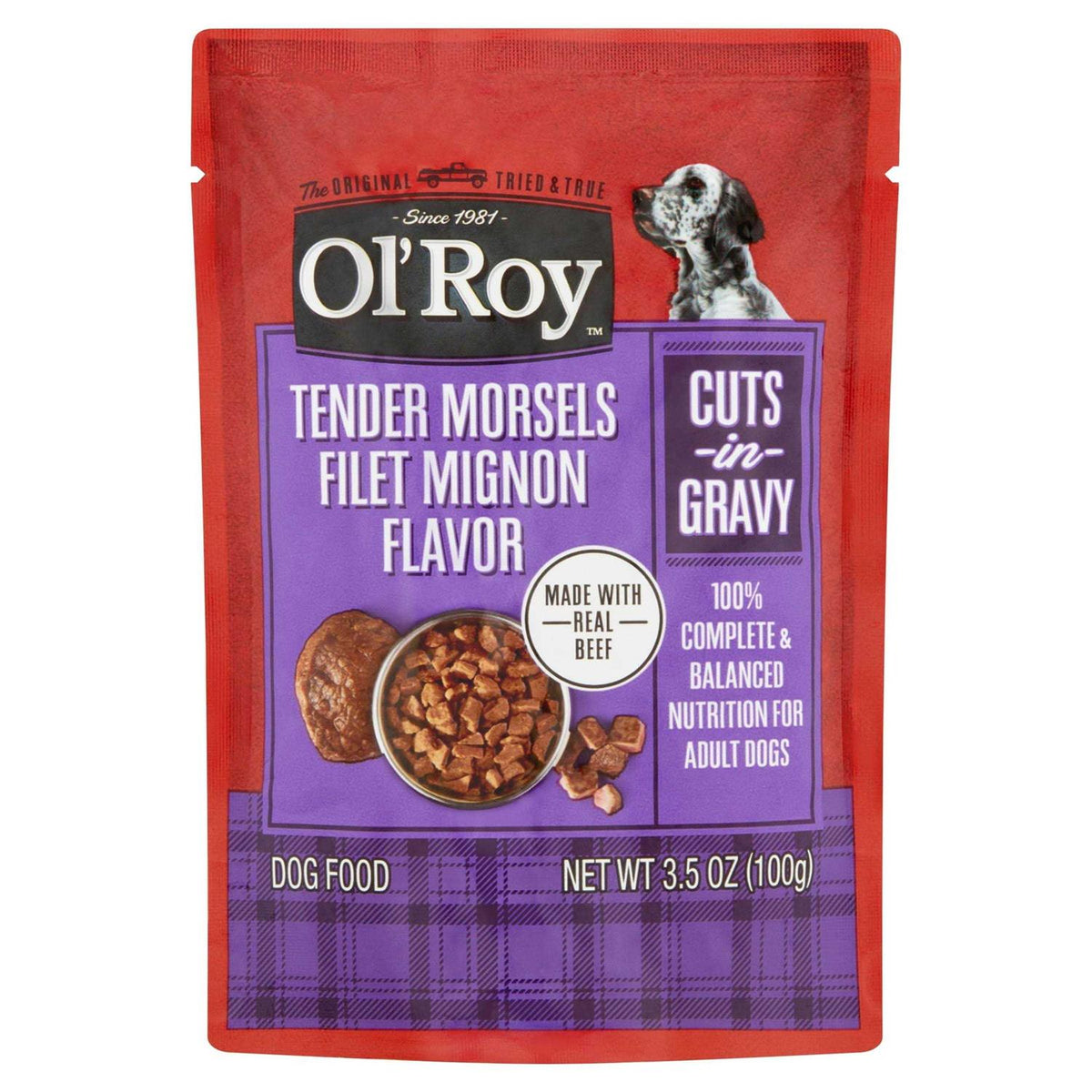 Filet Mignon Flavor Wet Dog Food Pouch E545541