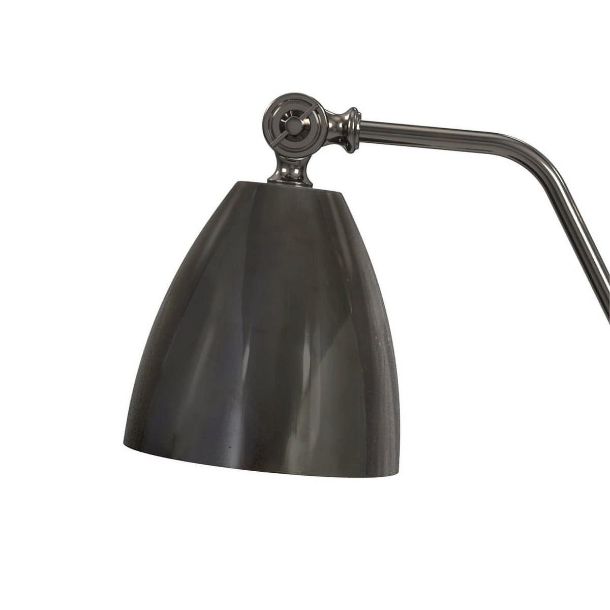 Black Nickel Metal Desk Lamp with Iron Shade W35797