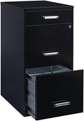 Black 3 Metal Organizer Pencil Drawer Vertical File Cabinet O1940