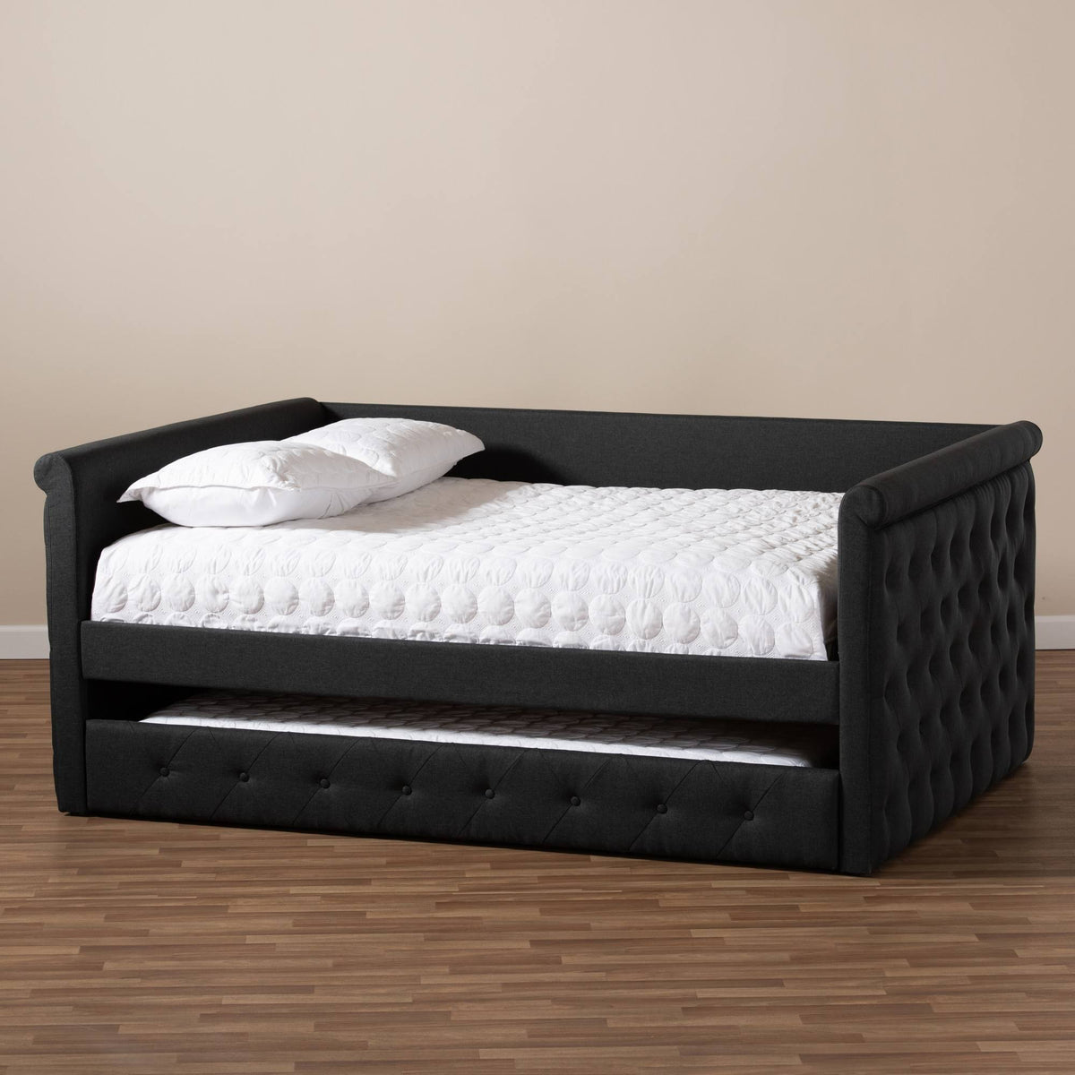 Queen Dark Grey Daybed with Trundle F10760