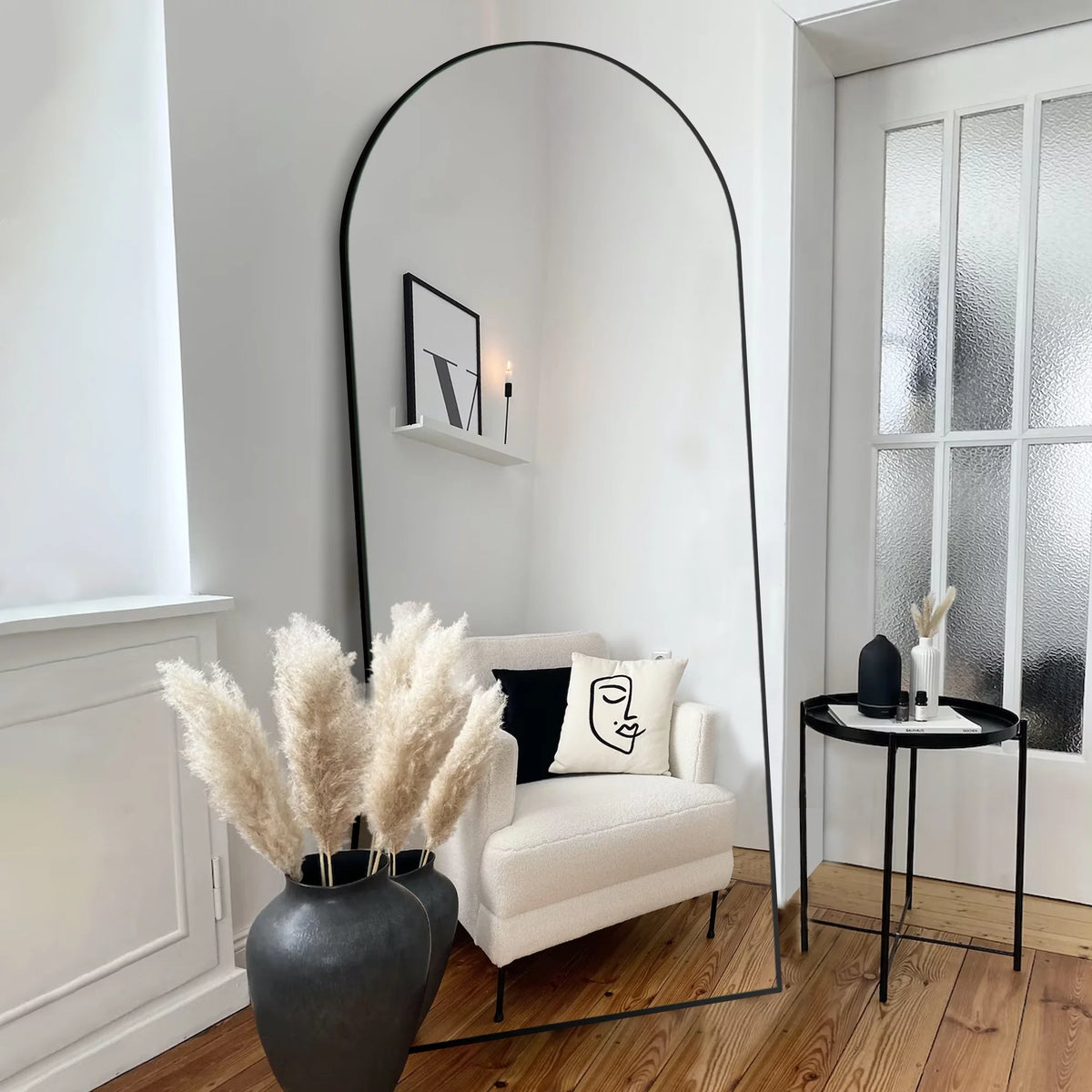 71"×28" Large Full Length Mirror with Stand, Black K38202