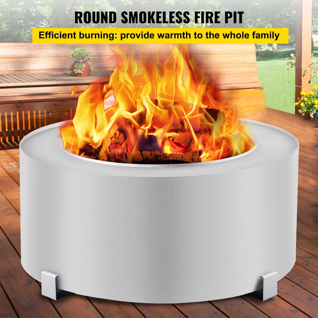 Stainless Steel 27.6 inch Wood Burning Fire Pit I66638