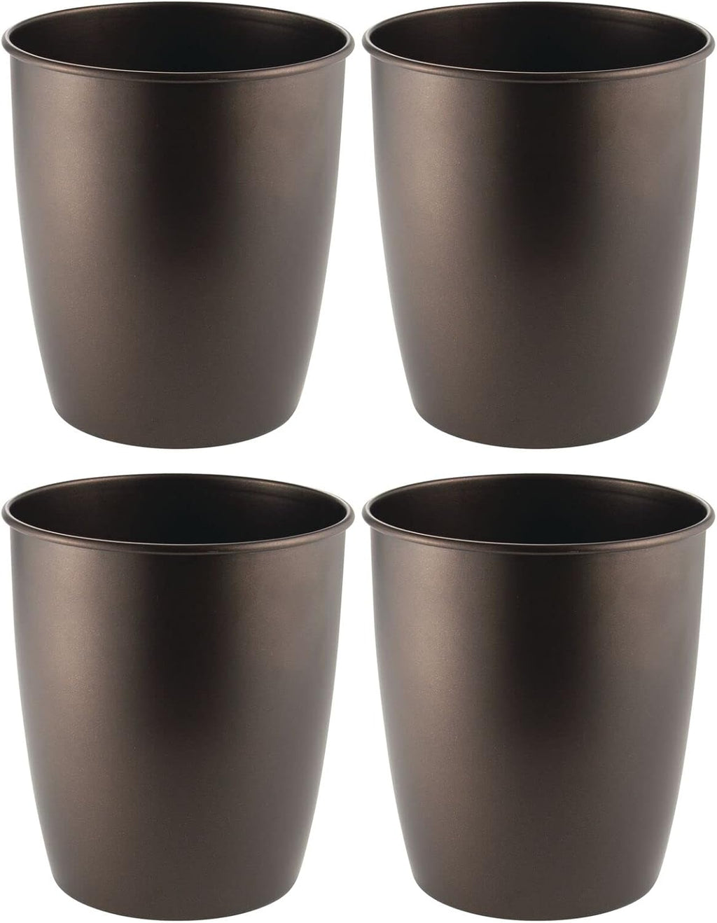 Satin Steel 4 Pack Round Metal Trash Can T486