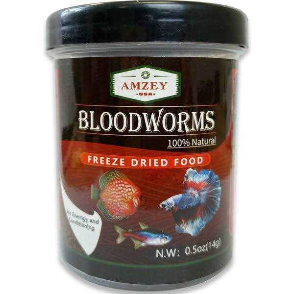 Freeze Dried Blood Worms Aquarium Fish Food E9003