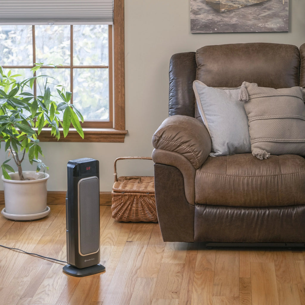 1500 Watt 29" Oscillating Digital Tower Heater with Remote, Adjustable Thermostat, Black I78150