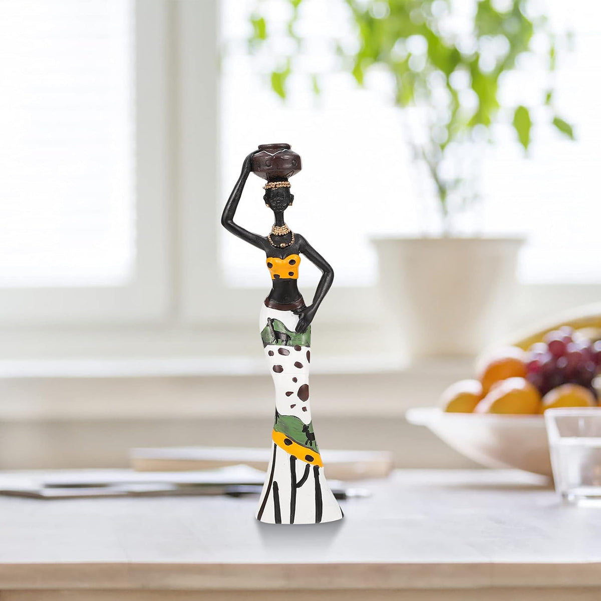 3 Piece Set African Statue Crafts Praying Girl Decoration Centerpieces T837