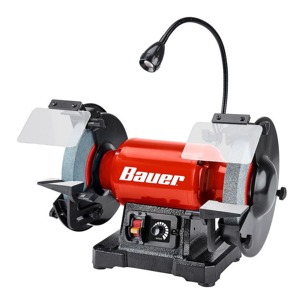 8 in. Variable-Speed Bench Grinder with LED Work Light H78900