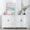 White 4 Door Storage Cabinet with Deep Shelves K576116