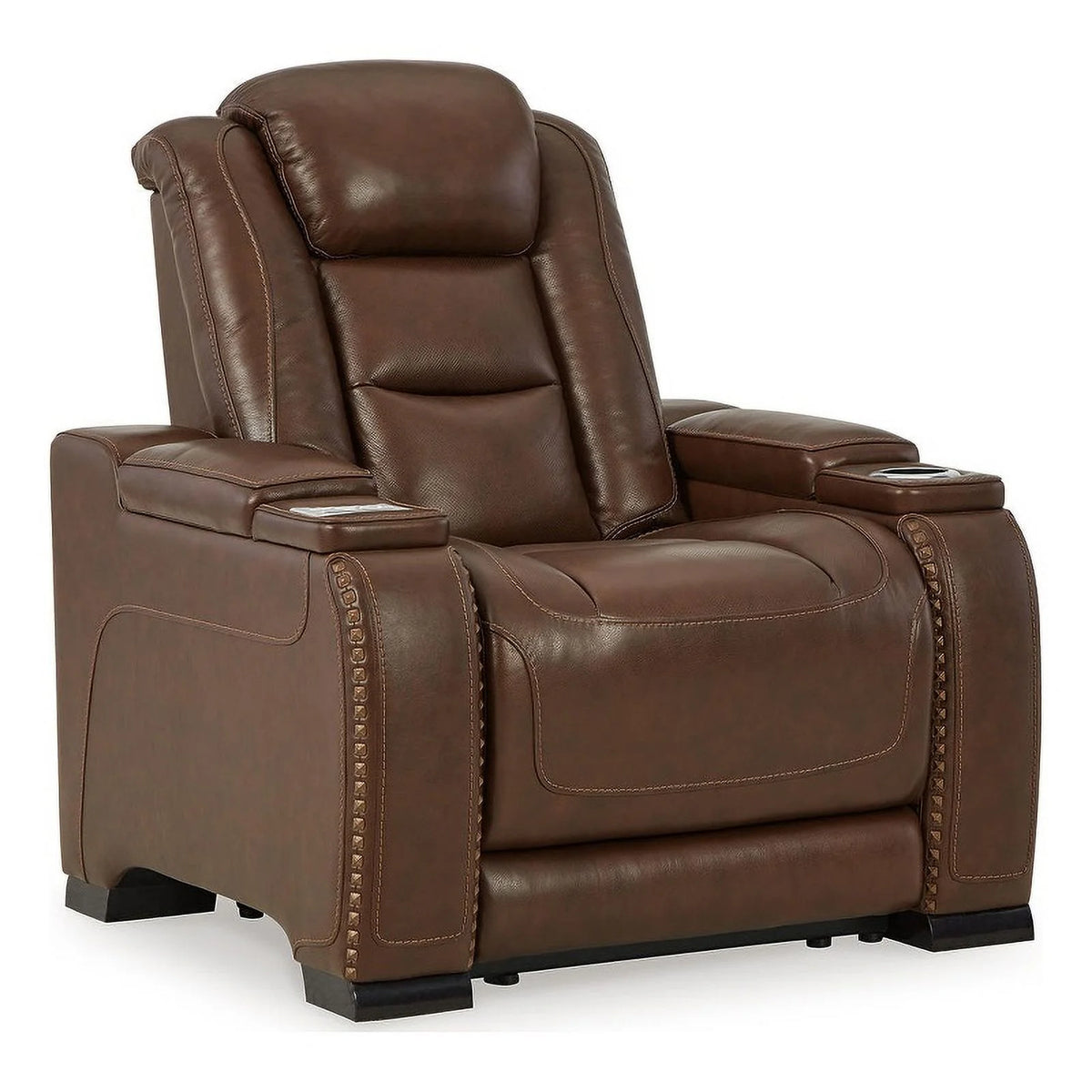 Brown Leather Power Recliner and Sofa Set R482