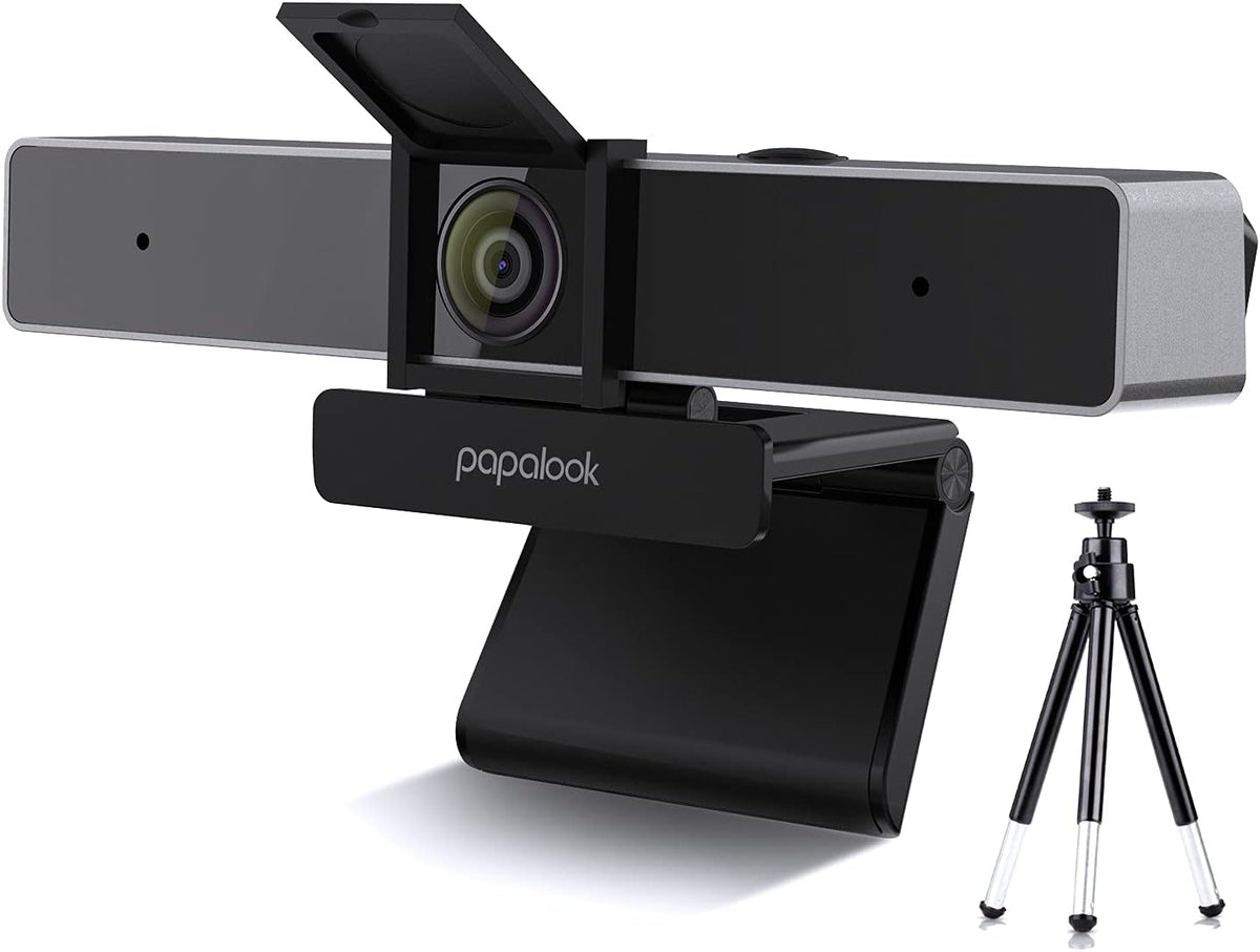 2K Ultra HD Zoomable Webcam with Dual Microphone and Tripod G456687
