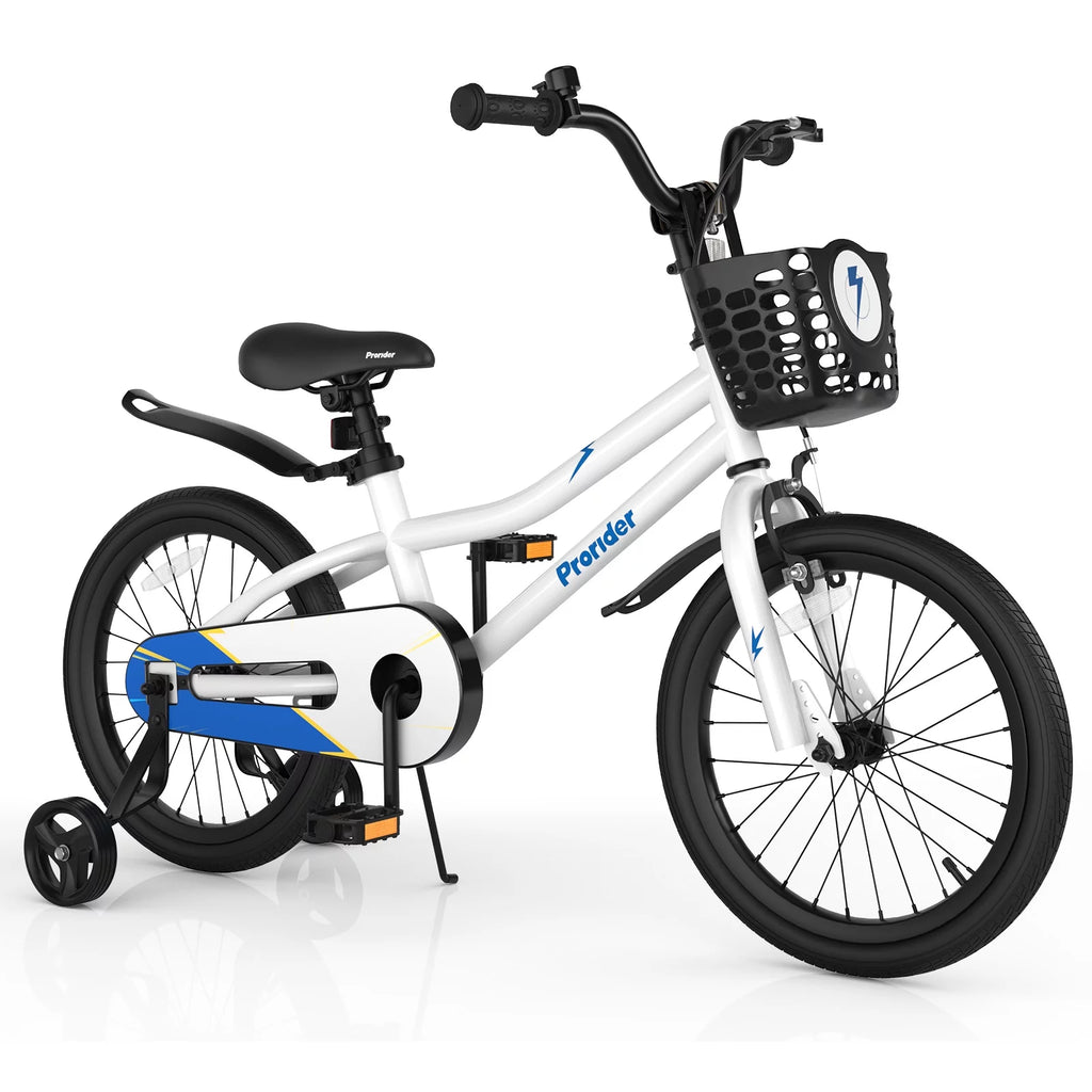 18'' Kid's Bike with Training Wheels & Basket A5642