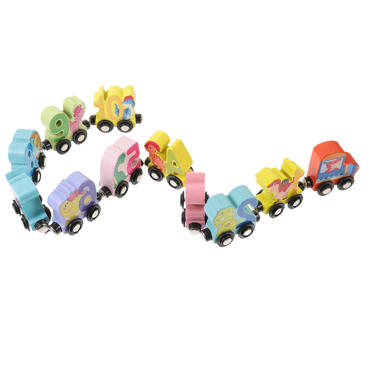 Magnetic Wooden Building Block Car Toy E972702