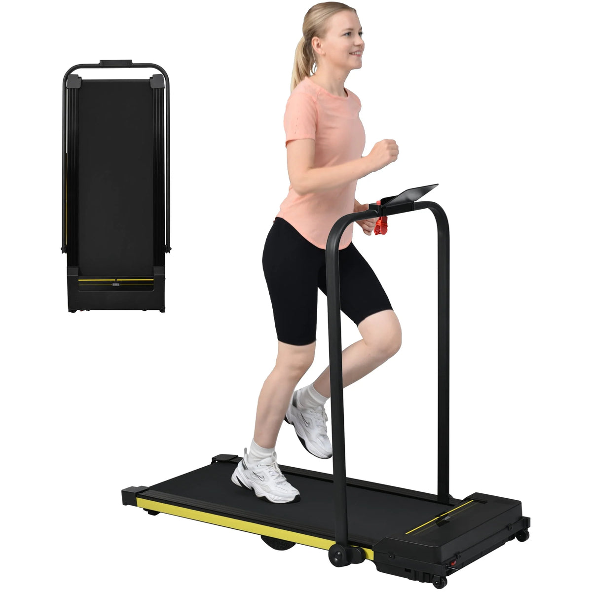 2 in 1 Foldable Treadmill 7.6MPH 2.5HP M31889
