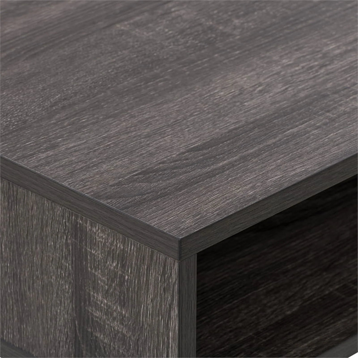 Modern Single Drawer Gray Wood Grain Finish Desk C25113