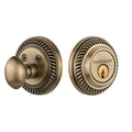 Antique Brass Single Cylinder Deadbolt F57556