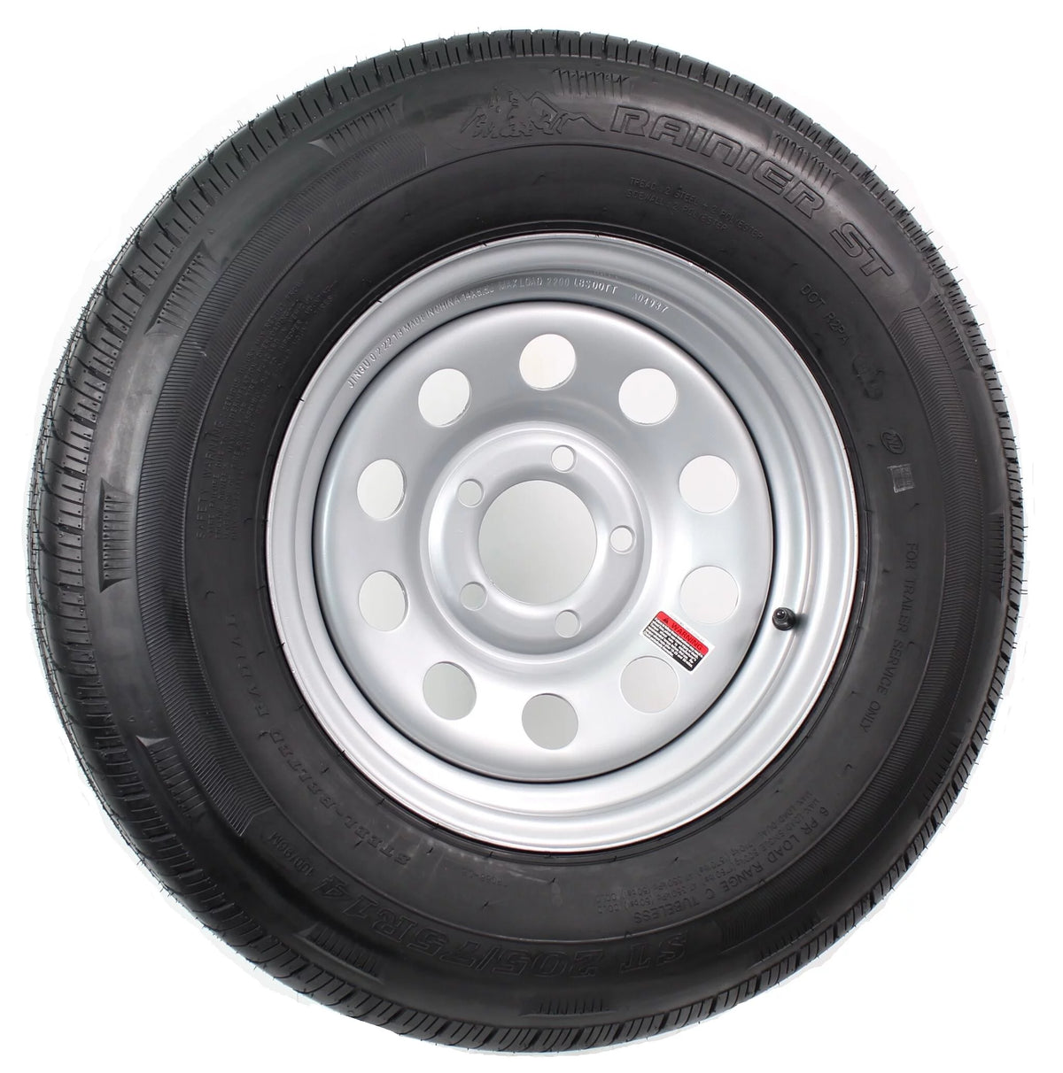 ST205/75R14 14 5 Lug Trailer Tire On Rim M265