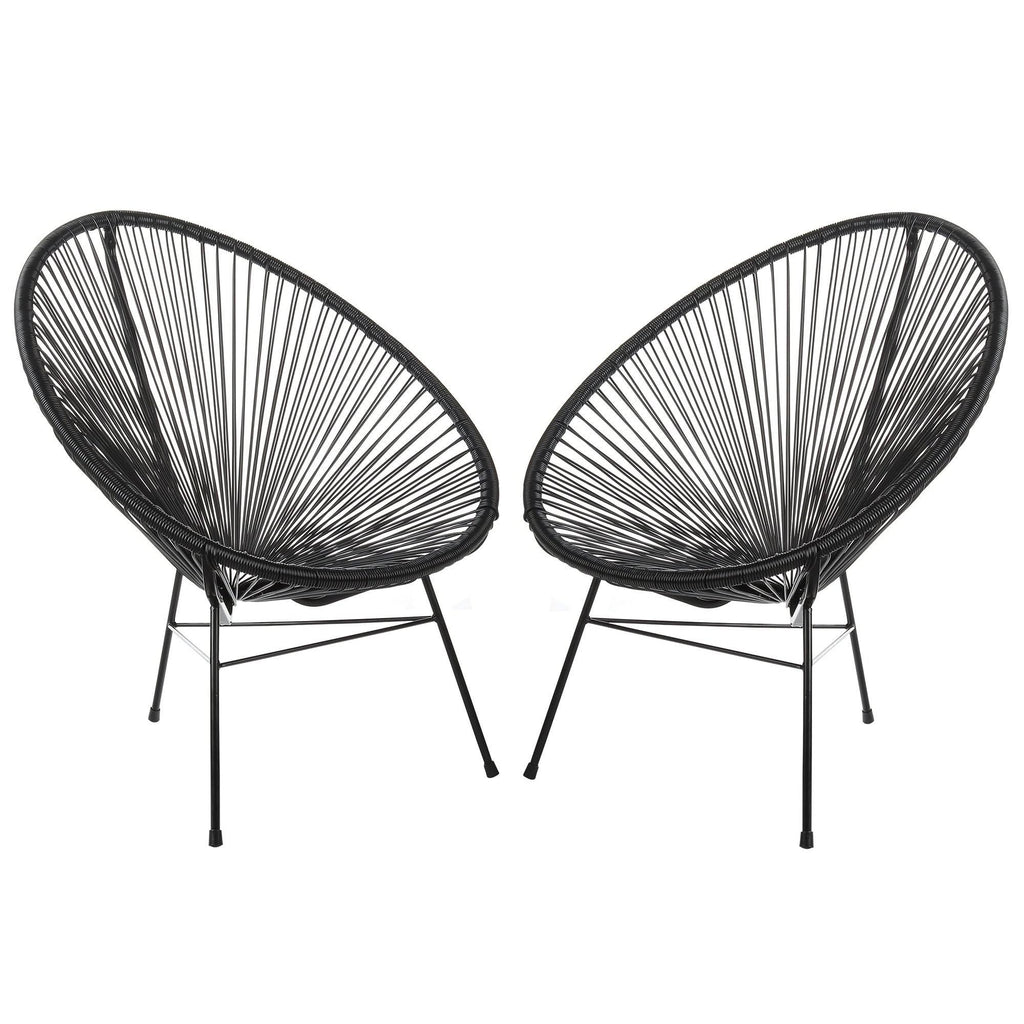 Black Acapulco Lounge Chair Set of 2 H8658