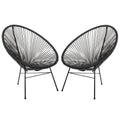 Black Acapulco Lounge Chair Set of 2 H8658