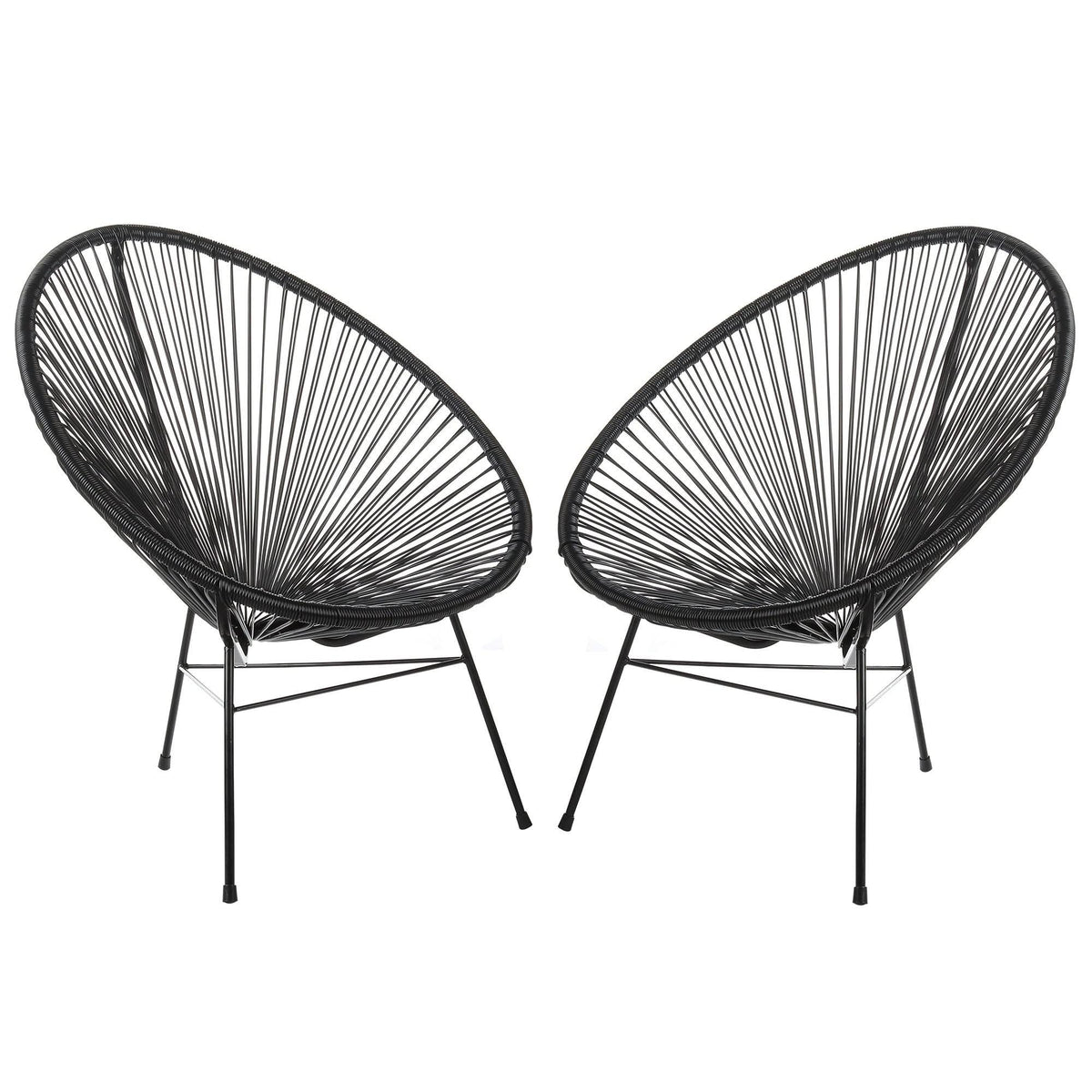 Black Acapulco Lounge Chair Set of 2 H8658